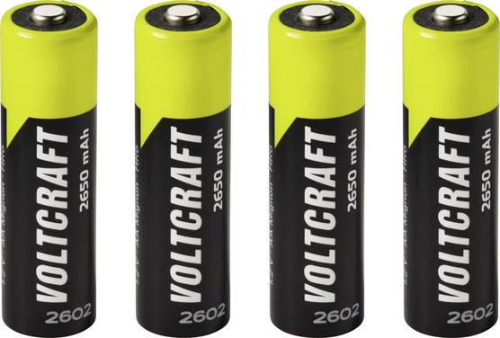 VOLTCRAFT Oplaadbare AA batterij (penlite) NiMH 2650 mAh 1.2 V 4 stuk(s)