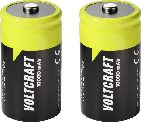 VOLTCRAFT Oplaadbare D batterij (mono) NiMH 10000 mAh 1.2 V 2 stuk(s)