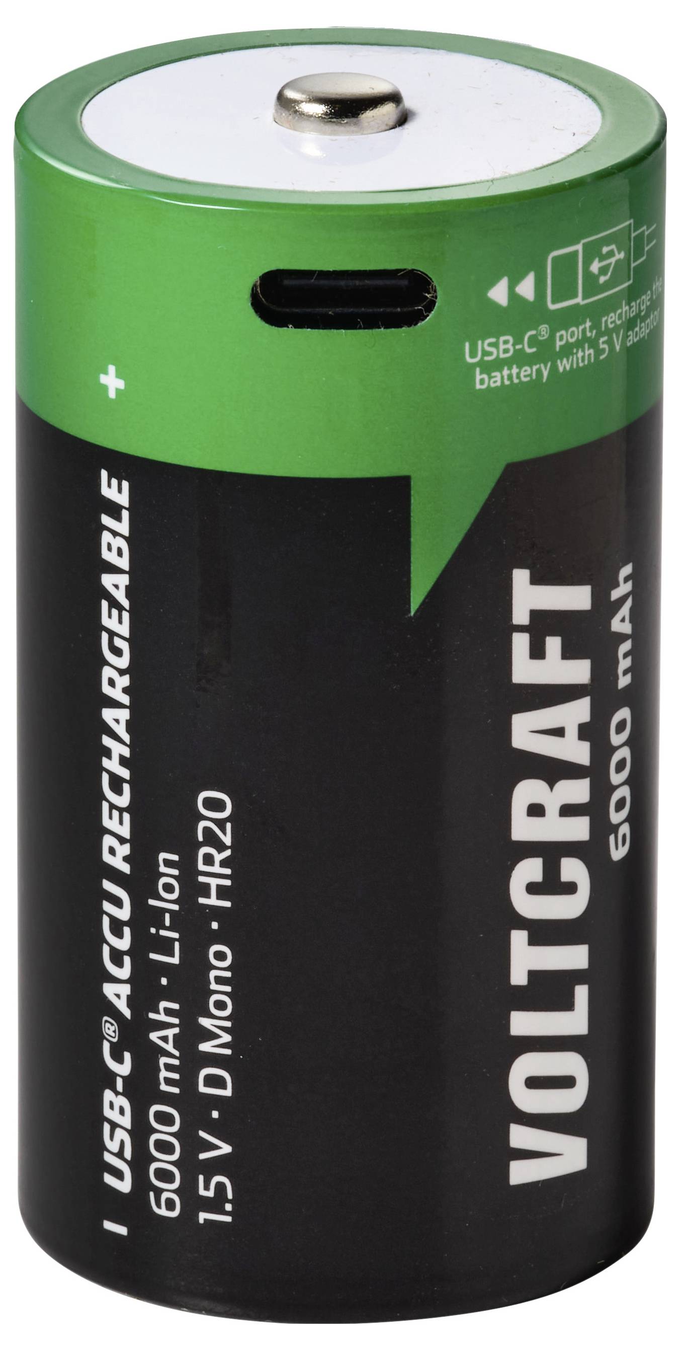 VOLTCRAFT Oplaadbare D batterij (mono) Li-ion 6000 mAh 1.5 V 2 stuk(s)-2
