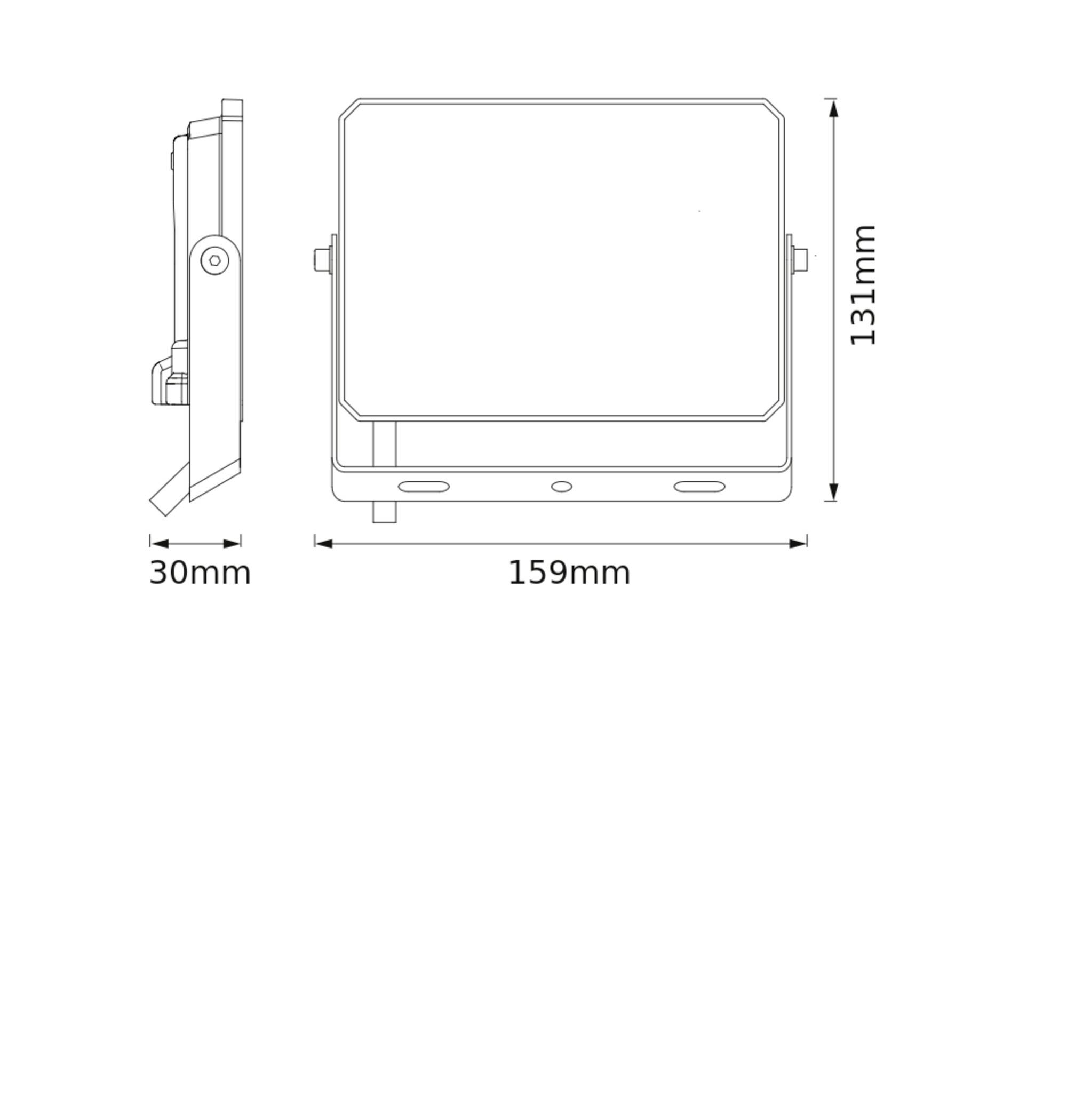 OSRAM HOMELIGHTING FLOODLIGHT LUX 30W 830 BLACK 4099854489624 LED-schijnwerper 30.00 W Lichtkleur (naam): Warmwit-1