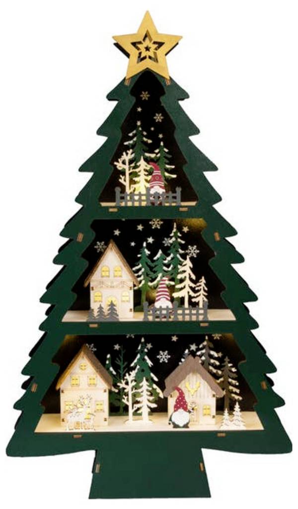 Konstsmide 3297-950 Houten figuur   LED Groen