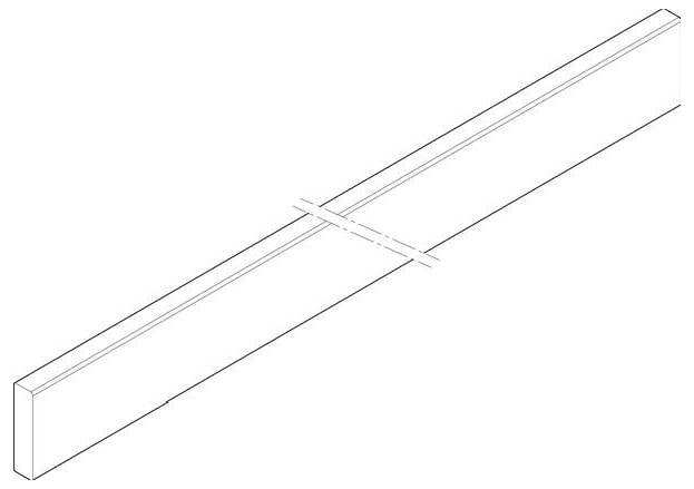 ABN XCUW145 Cu-rail 5FB 40x10x1245mm horizontaal, zonder overstand Koperrail 1 stuk(s)