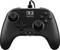Een zwarte Nintendo Switch-controller met twee joysticks, een D-pad en actieknoppen gelabeld als 'X', 'Y', 'B', 'A'.
