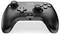 Een zwarte gamecontroller met dubbele joysticks, D-pad, A, B, X, Y-knoppen en aanvullende functionele knoppen, compatibel met een gameconsole.