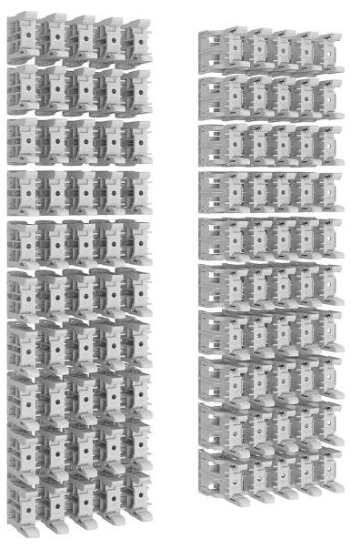 ABN ABNPY56072N50 DIN-railhouder kunststof voor DIN-rail 7,5 mm (set 50 stuks) DIN-raildrager 50 stuk(s)