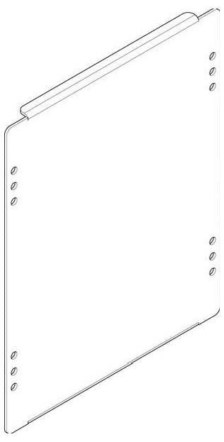 ABN FM12N5 Montageplaat 200x250 mm 1FB/2RE_5 voor montage tussen dragerprofiel (5 stuks) Montageplaat 5 stuk(s)