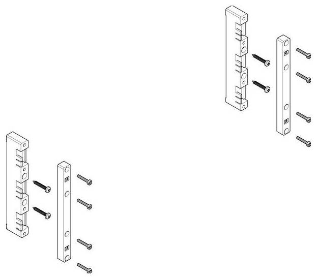 ABN MFS22603 Verzamelrailmodule plat 1-2FB/2RE 60 mm voor CU 12x5 - 30x10 mm, 3-polig, EBM 32 mm Verzamelrail module 1 stuk(s)
