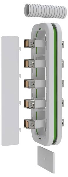 ABN ABNRY69052 Verzamelrails inbouwset R-behuizing kast 355A, 5-polig Verbindingsset 1 stuk(s)