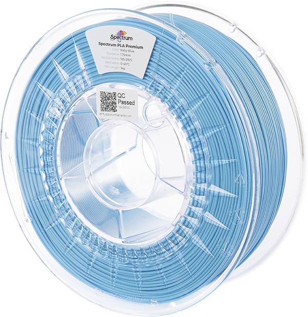 Spectrum Filaments 80847 PLA Premium Filament PLA kunststof Hoge treksterkte 1.75 mm 1000 g Baby Blue, Blauw  1 stuk(s)