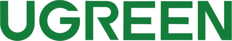 De afbeelding toont het 'UGREEN' logo in vetgedrukte groene tekst.