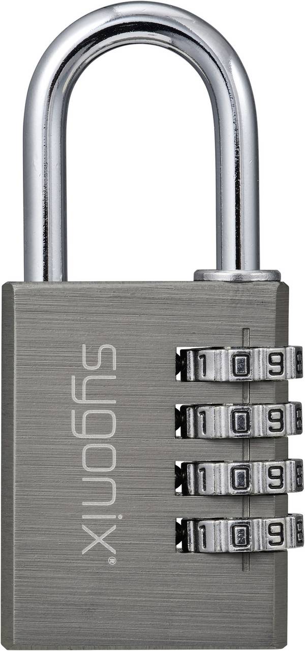 Sygonix SY-6932350 Hangslot 40 mm 4-Digit    Titanium Grey Cijferslot