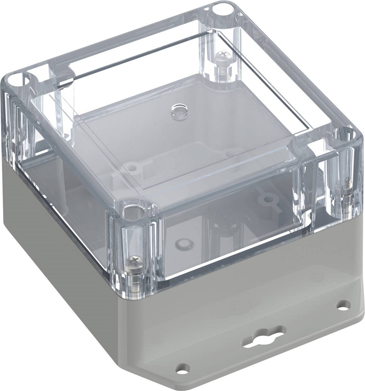 TRU COMPONENTS 6U07090906639 TC-13865260 Industriële behuizing 121.5 x 91.5 x 60 Polycarbonaat Lichtgrijs, Transparant 1 stuk(s)