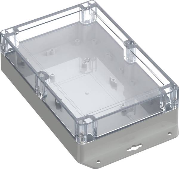 TRU COMPONENTS 6U07211406639 TC-13865340 Industriële behuizing 243.5 x 141.5 x 60.1  Polycarbonaat  Lichtgrijs, Transparant 1 stuk(s)