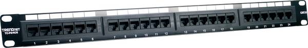 TrendNet TC-P24C6  Patchpaneel  CAT 6  Zwart