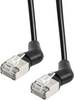 Maxtrack TI53-3L RJ45 Netwerkkabel, patchkabel 10 Gbit/s, CAT 6A U/FTP 3 m Zwart Connectoren 360° draaibaar 1 stuk(s)