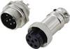 TRU COMPONENTS TC-13895648 Ronde connector Stekker, Buscontact Totaal aantal polen: 6 Serie (ronde connectoren): GX16 1 set(s)
