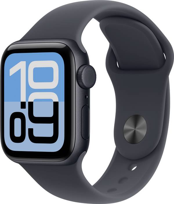Apple Watch SE 3 GPS + Cellular 40 mm Aluminium kast Sport Band Middernacht M/L