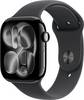 Apple Watch Series 11 GPS 46 mm Aluminium kast Sport Band Zwart M/L