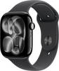 Apple Watch Series 11 GPS + Cellular 46 mm Aluminium kast Sport Band Zwart M/L