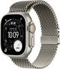 Apple Watch Ultra 3 GPS + Cellular 49 mm Titanium kast Milanese Loop Natuur S