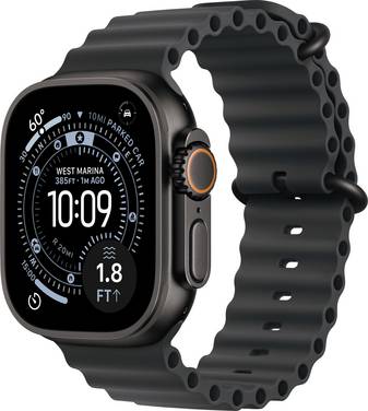 Apple Watch Ultra 3 GPS + Cellular 49 mm Titanium kast Ocean Band Zwart