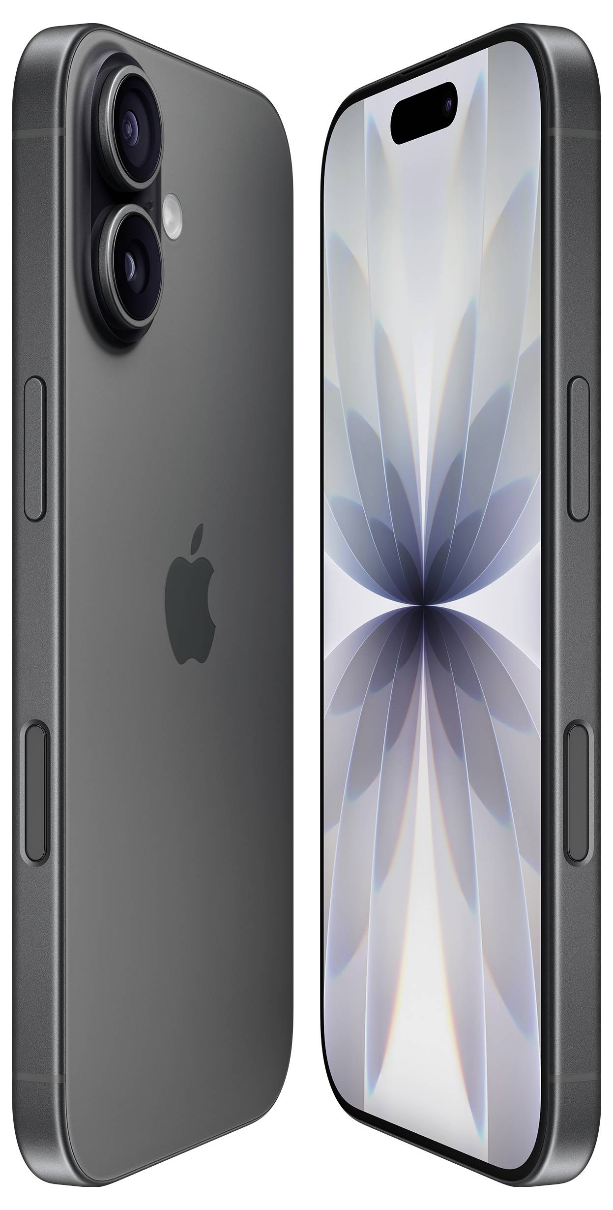 Achter- en vooraanzicht van een smartphone met een bloempatroon op het scherm.