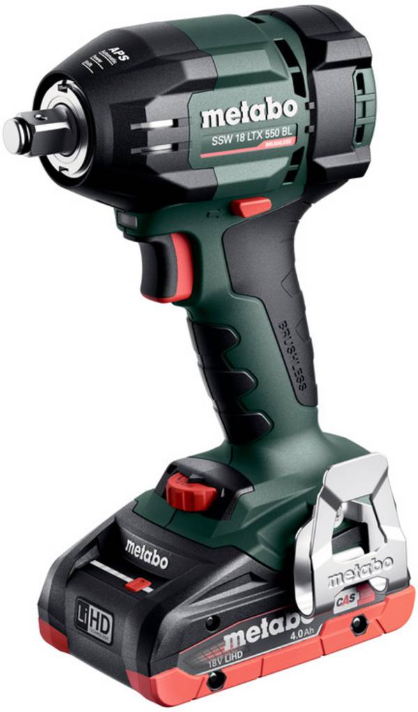 Metabo SSW 18 LTX 550 BL 602404800 Accu-slagmoersleutel   18 V Aantal meegeleverde accu's: 2 4 Ah Li-ion