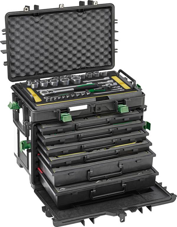 Stahlwille 13243a WT/TS AVIONIK 98833005 Gereedschapsset Voertuig, Technicus, Sleutel, Ratelhandvat, Professioneel, Handwerker