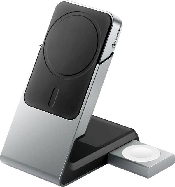 Alogic Inductie lader 15 W Matrix+ 3-in-1 Magnetic MSPBDDAWC-G 5000 mAh Uitgangen Qi-standaard, Apple MagSafe, USB-C Zwart