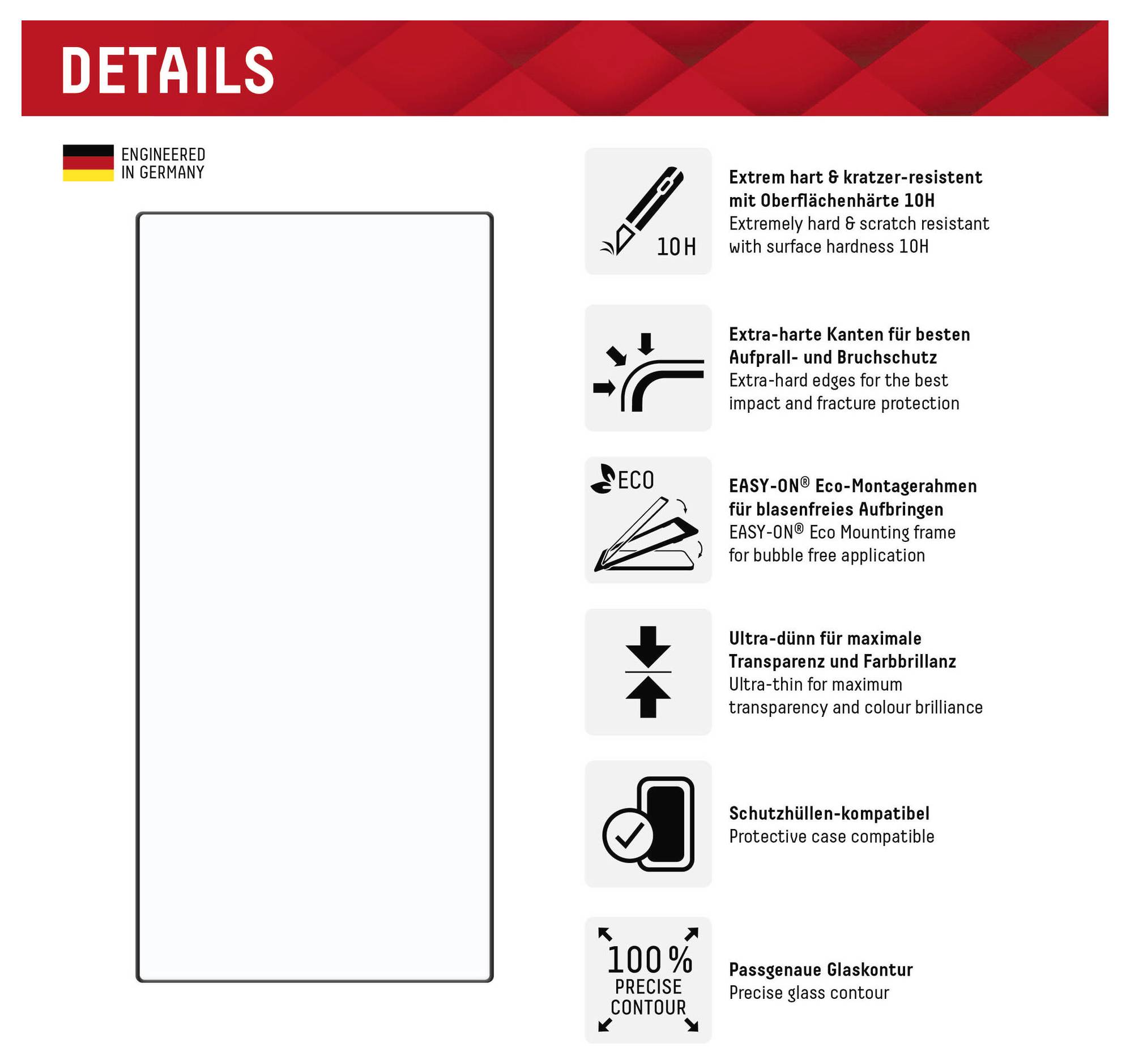 DISPLEX 01910 Screenprotector (glas) Samsung Galaxy S24 Ultra 1 stuk(s) Anti-vingerafdruk-2