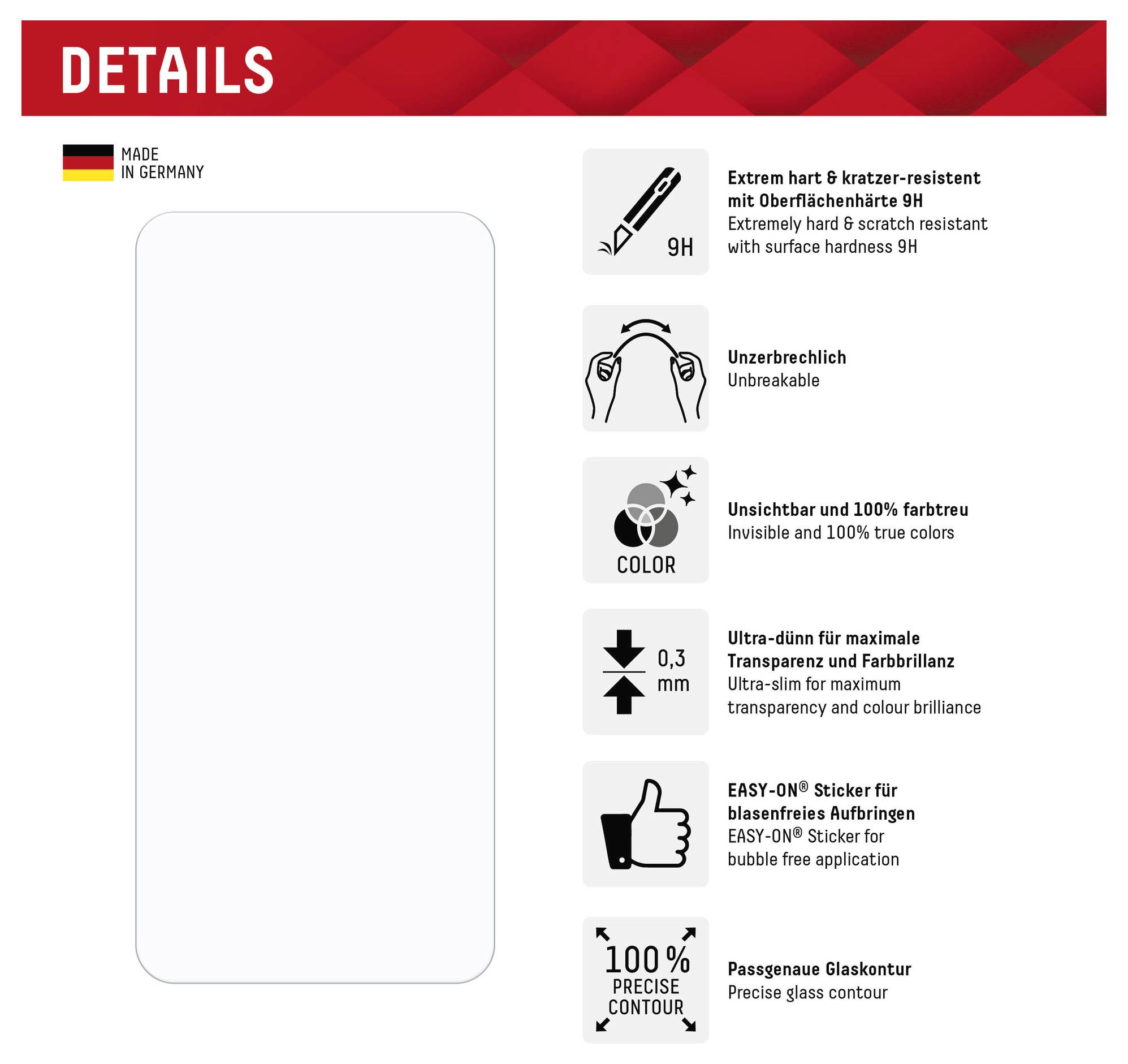 DISPLEX 01943 Screenprotector (glas) Samsung Galaxy A55 5G 1 stuk(s) Anti-vingerafdruk-4