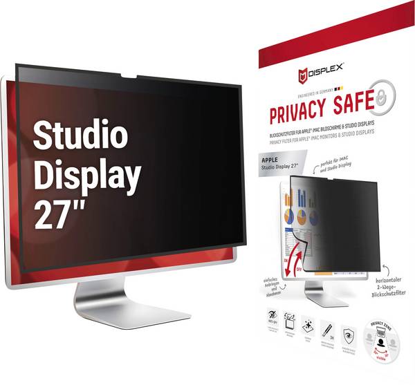 DISPLEX E.V.I. - DISPLEX Privacy Safe 02091 Screenprotector (glas) met privacyfolie Apple Studio-display 27" 1 stuk(s)