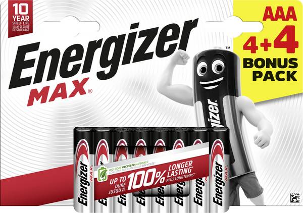 Energizer AAA batterij (potlood) 1.5 V 8 stuk(s)