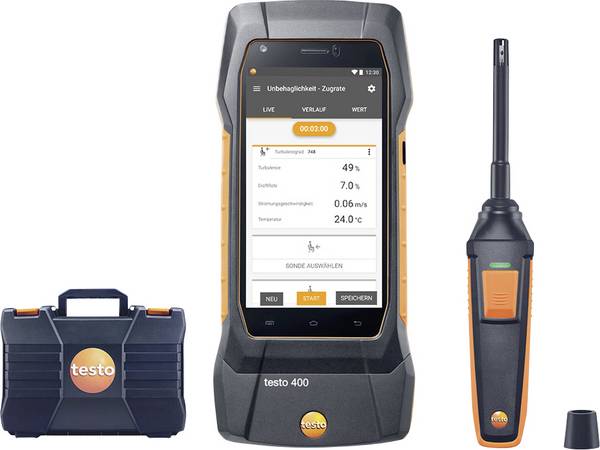 testo testo 400 - Gebrauchsnormal Set Milieumeetset  Druk, Temperatuur -40, 0 - 150, 200 °C, hPa