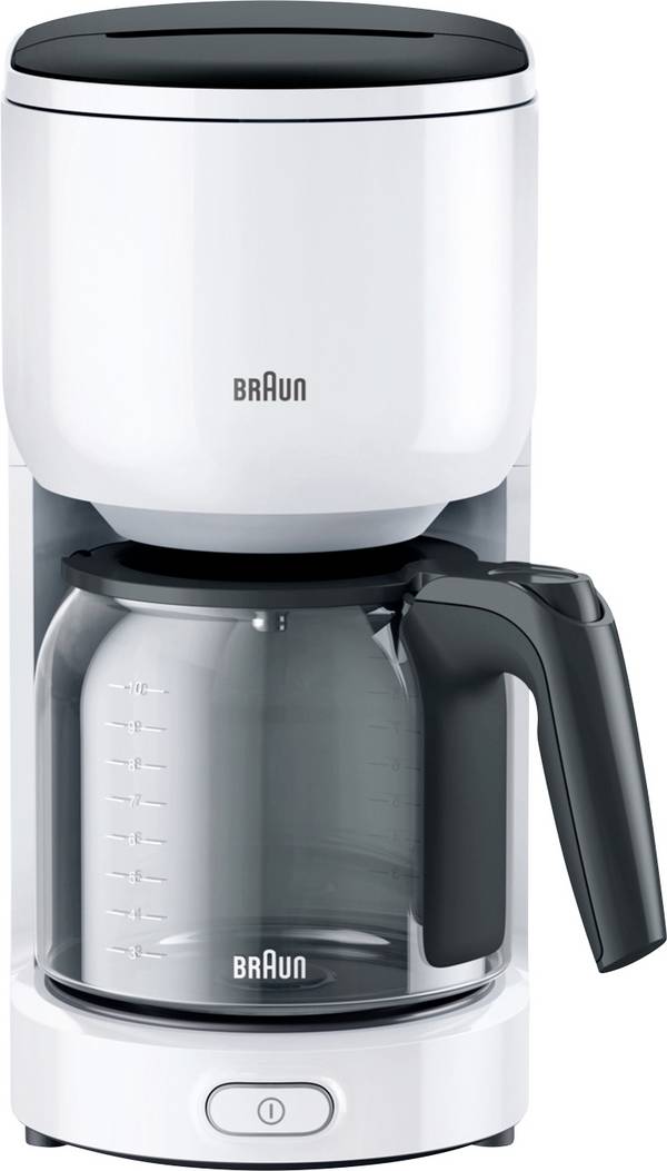 Braun "Braun KF 3120 WH Filterkaffeemaschine - Koffiezetapparaat Wit  Capaciteit koppen: 10 Met filterkoffie-functie