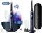 'Oral-B iO Series 8', zwarte elektrische tandenborstel met standaard, oplaadstation en zes slimme standen. De verpakking benadrukt A.I. en slimme druksensoren.