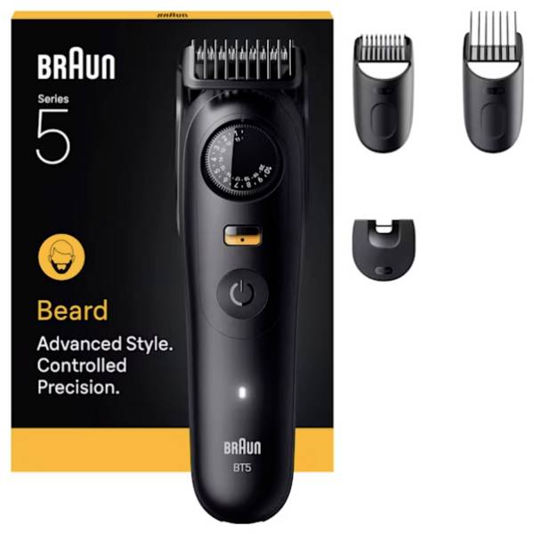 Braun Braun Series 5 Beard Trimmer BT5520 Baardtrimmer, Precisietrimmer Afspoelbaar Zwart