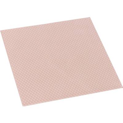 Een vierkaat wafel-gestructureerd roze mat op een witte achtergrond.