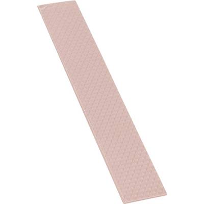 Een lange, dunne, roze wafelbiscuit met een gestructureerd oppervlak, bekeken vanuit een licht schuin perspectief.