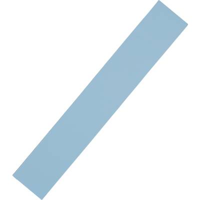 Een blauwe, uitgerolde yogamat die diagonaal geplaatst is tegen een witte achtergrond.