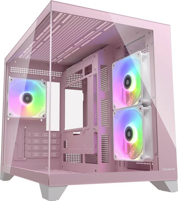 Cougar FV150 Mini-tower PC-behuizing, Gaming-behuizing Pink Geïntegreerde verlichting