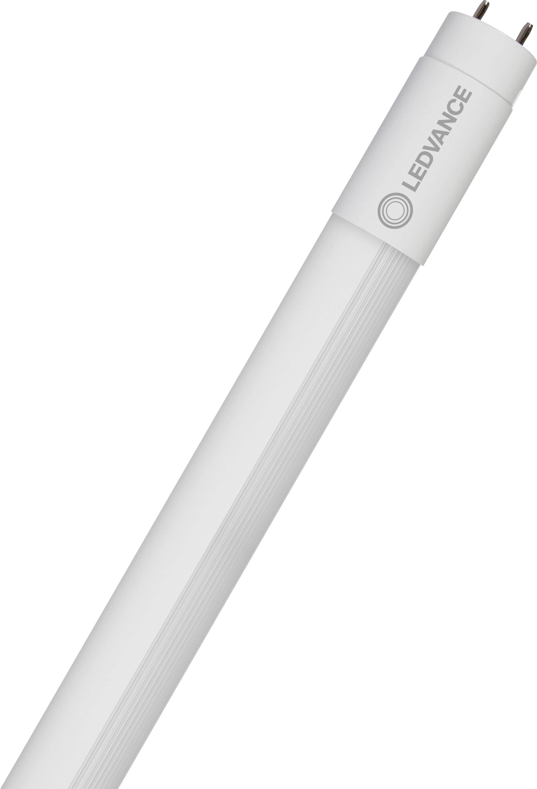 Een LED-buislamp met het label 'LEDVANCE', ontworpen voor energiezuinige verlichting.