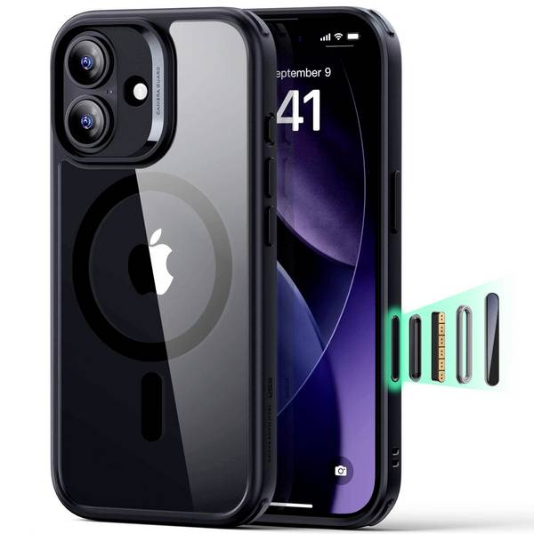 ESR  Case Apple iPhone 17 Zwart, Transparant