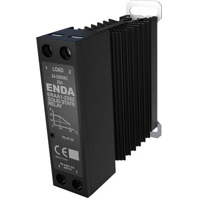 Solid-state relais met modelnummer 'ERAA1-225Z', geschikt voor 2A-320VAC, 25A. Voorzien van een warmteafvoerlichaam en wordt gebruikt voor het schakelen van elektrische belastingen.