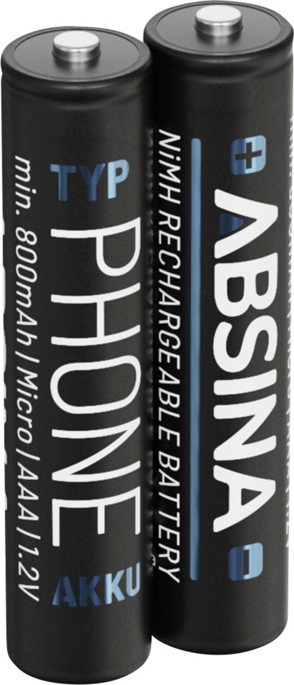 Absina  Oplaadbare AAA batterij (potlood) NiMH  1.2 V 2 stuk(s)