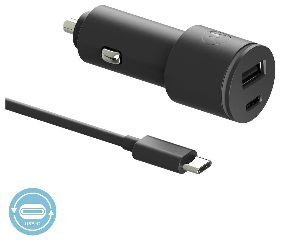Motorola USB-oplader 45 W USB-A, USB-C Quick Charge 3.0 Zwart-1