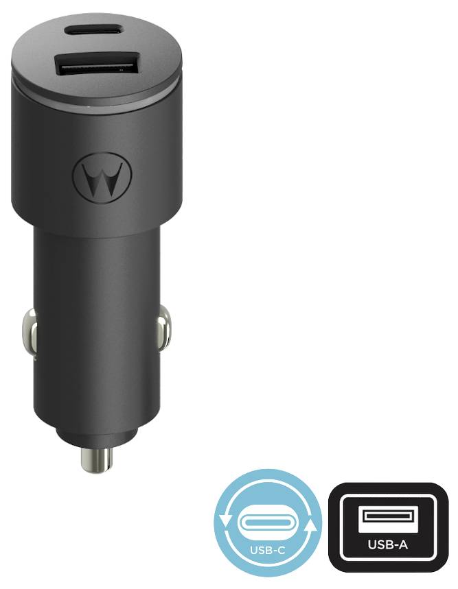 Motorola USB-oplader 45 W USB-A, USB-C Quick Charge 3.0 Zwart-4