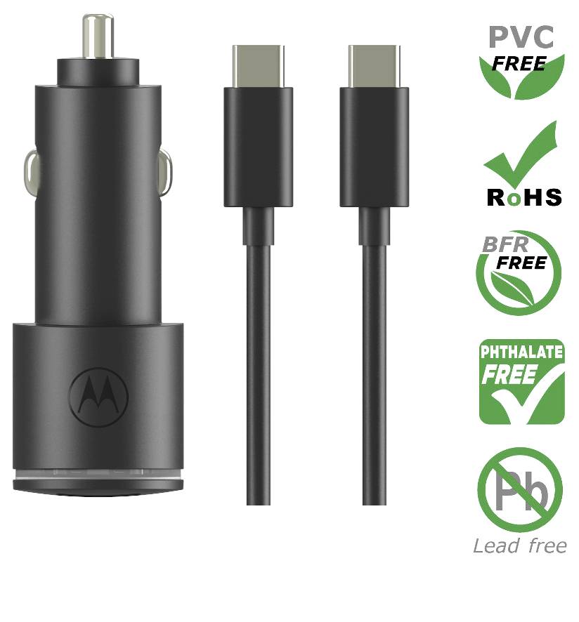 Motorola USB-oplader 45 W USB-A, USB-C Quick Charge 3.0 Zwart-6