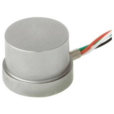 Een kleine, cilindrische metalen sensor met eraan bevestigde gekleurde draden, gebruikt voor het detecteren van trillingen of bewegingsveranderingen.
