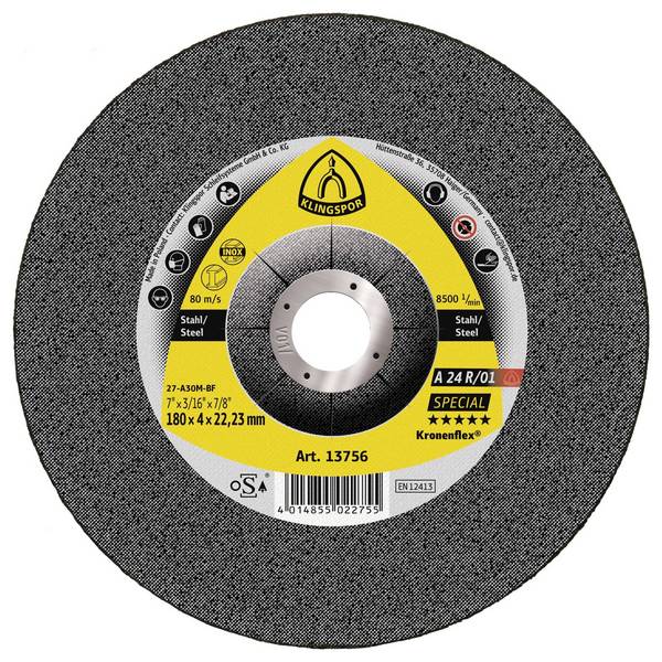Klingspor 13756 A 24 R/01 Special Afbraamschijf Diameter 180 mm Boordiameter 22.23 mm Staal 10 stuk(s)
